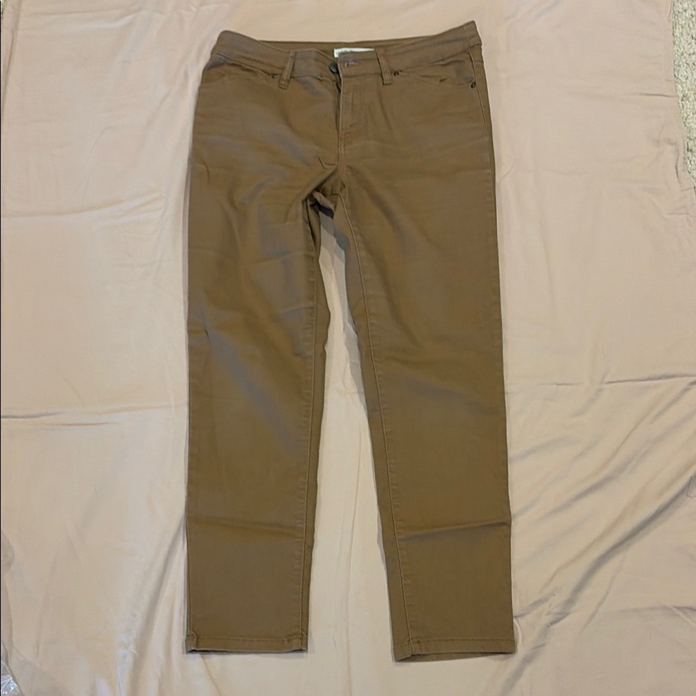Tan Slim Fit Pants
